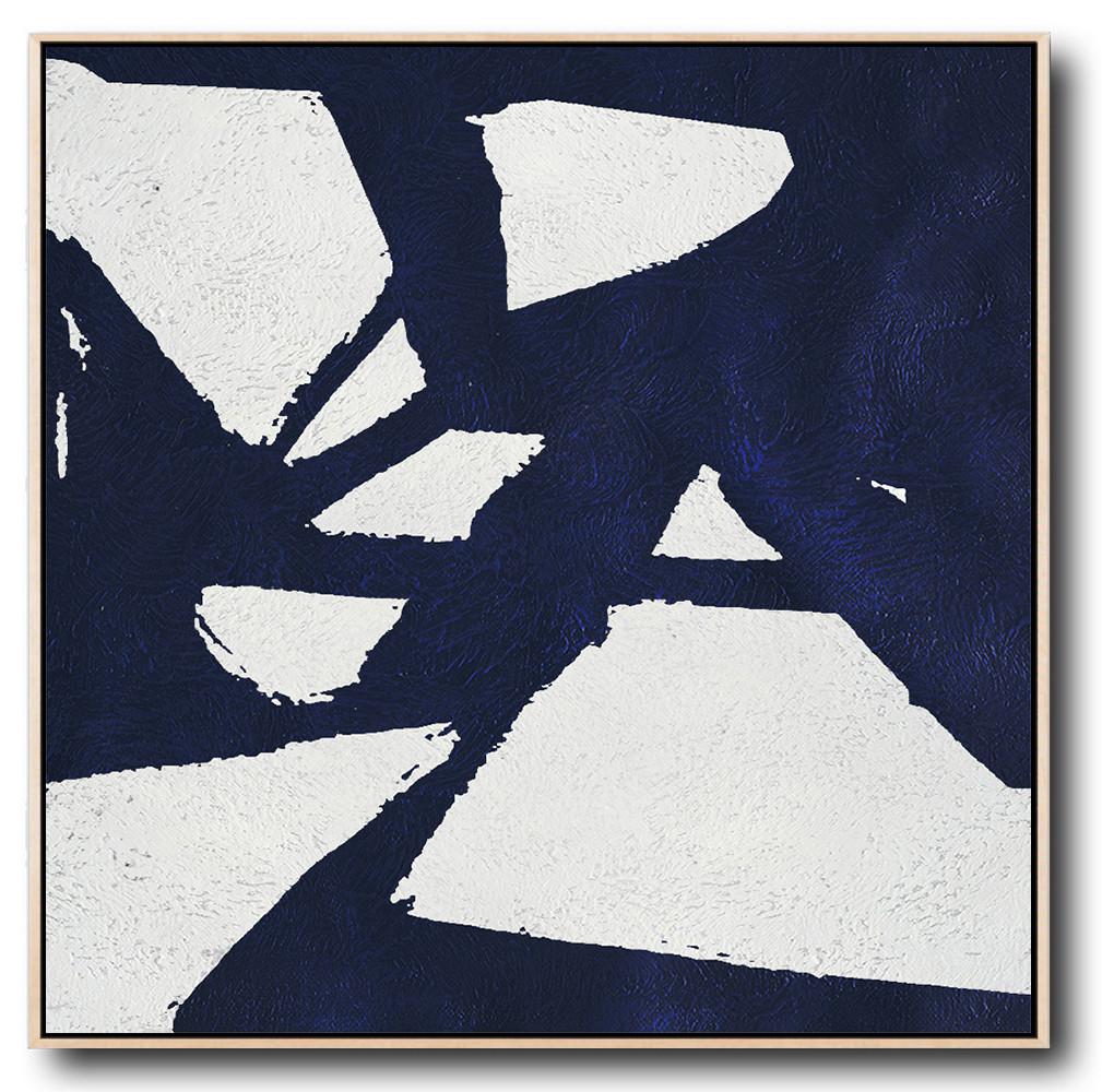 Navy and White Painting #NV74A - Click Image to Close